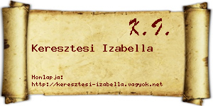 Keresztesi Izabella névjegykártya